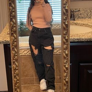 Forever 21 Turtle Neck blush pink sweater